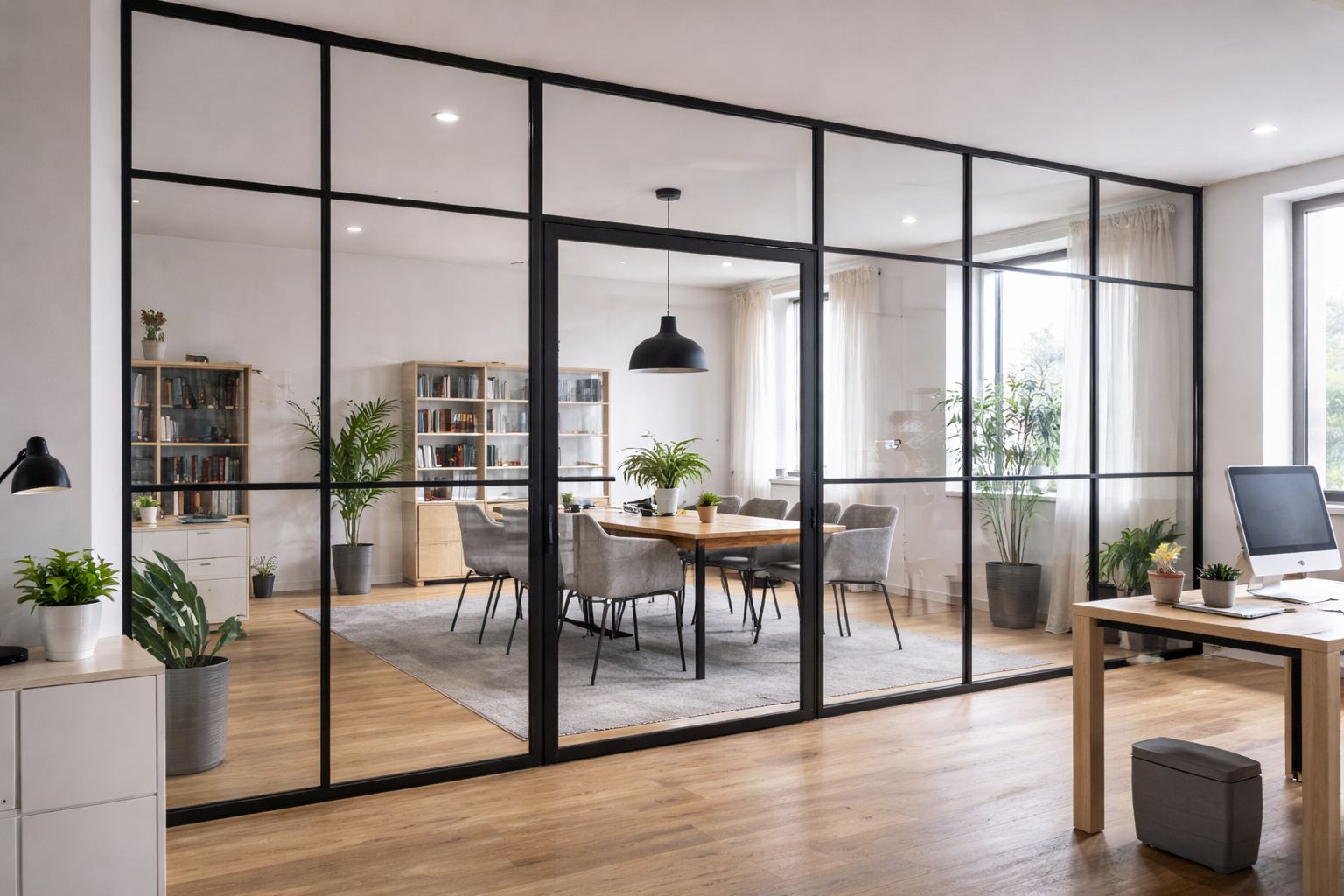 New Yorker væg som stilfuld rumløsning til moderne kontormiljøer